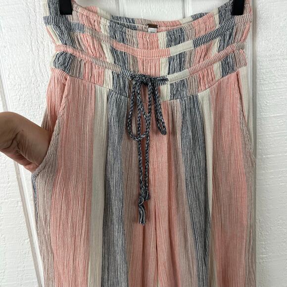 Free People Women Hamilton Wide Leg Palazzo Pants Beach Boho Lounge Pink Size XS - Picture 3 of 9